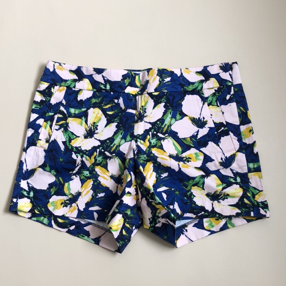 NWT J.Crew Factory Floral Stretch Chino City Fit‎ Shorts Sz 8